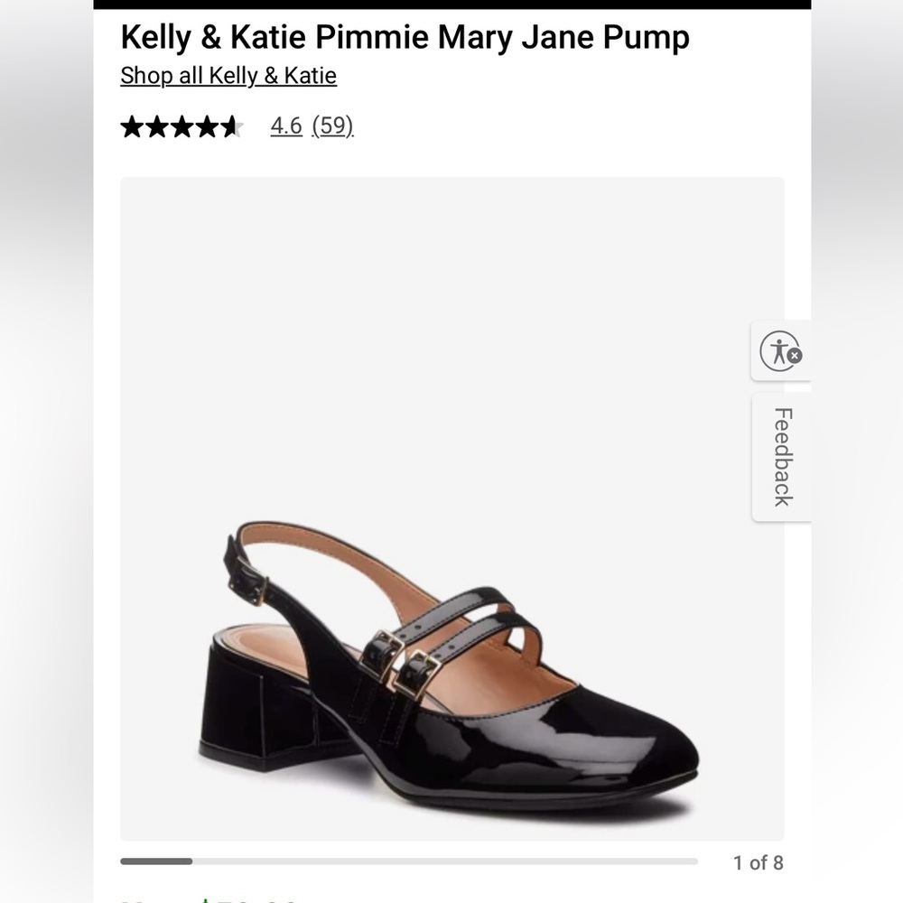 Kelly & Katie Pimmie Mary Jane Pump US 8.5